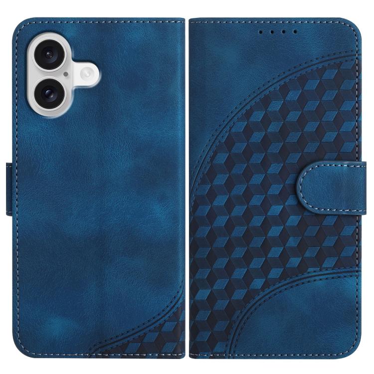غطاء هاتف جلدي منقوش برأس فيل مع حبل معلق، لهواتف iPhone 17e / 16e، iPhone 17 Pro Max، iPhone 17 Pro، iPhone 17، iPhone Air، iPhone 16 Pro Max