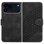 غطاء هاتف جلدي منقوش برأس فيل مع حبل معلق، لهواتف iPhone 17e / 16e، iPhone 17 Pro Max، iPhone 17 Pro، iPhone 17، iPhone Air، iPhone 16 Pro Max