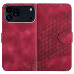 غطاء هاتف جلدي منقوش برأس فيل مع حبل معلق، لهواتف iPhone 17e / 16e، iPhone 17 Pro Max، iPhone 17 Pro، iPhone 17، iPhone Air، iPhone 16 Pro Max