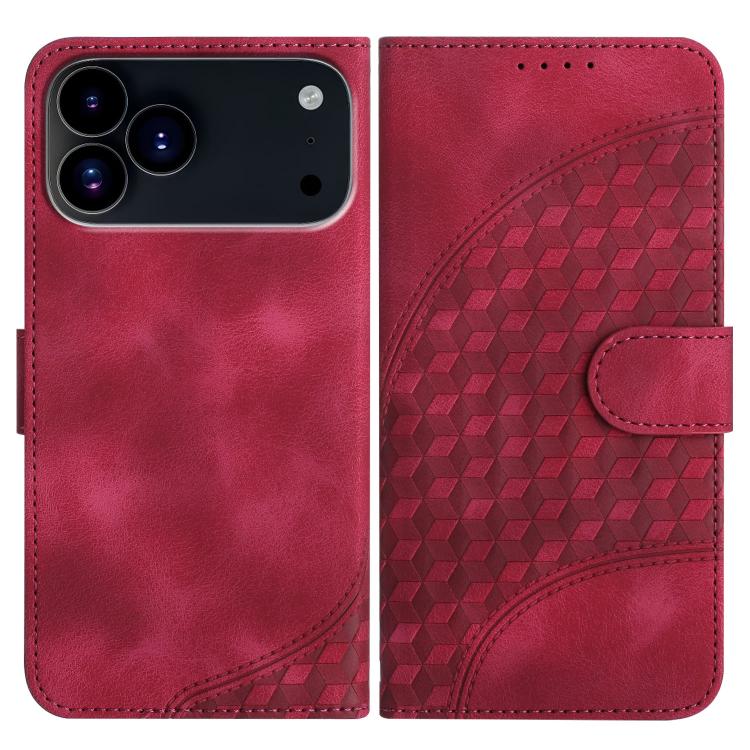 غطاء هاتف جلدي منقوش برأس فيل مع حبل معلق، لهواتف iPhone 17e / 16e، iPhone 17 Pro Max، iPhone 17 Pro، iPhone 17، iPhone Air، iPhone 16 Pro Max