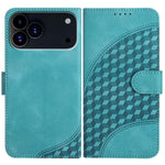 غطاء هاتف جلدي منقوش برأس فيل مع حبل معلق، لهواتف iPhone 17e / 16e، iPhone 17 Pro Max، iPhone 17 Pro، iPhone 17، iPhone Air، iPhone 16 Pro Max