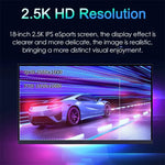 شاشة محمولة 18 بوصة HDR بدقة 2560x1600 بكسل IPS، 18 بوصة 2.5K