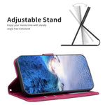 غطاء هاتف من الجلد المنقوش بأوراق البرسيم الرباعية، لهاتف iPhone 11 Pro، لهواتف iPhone X / XS، لهاتف iPhone XR، لهاتف iPhone XS Max، لهواتف iPhone 7 Plus / 8 Plus
