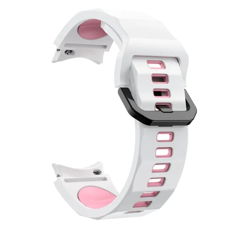Wave Texture Two Color Silicone Watch Band, For Samsung Galaxy Watch 6