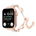 سوار ساعة معدني بسلسلة كاميليا، لسلسلة Apple Watch مقاس 42مم، لسلسلة Apple Watch مقاس 38مم