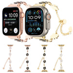 سوار ساعة معدني بسلسلة كاميليا، لسلسلة Apple Watch مقاس 42مم، لسلسلة Apple Watch مقاس 38مم