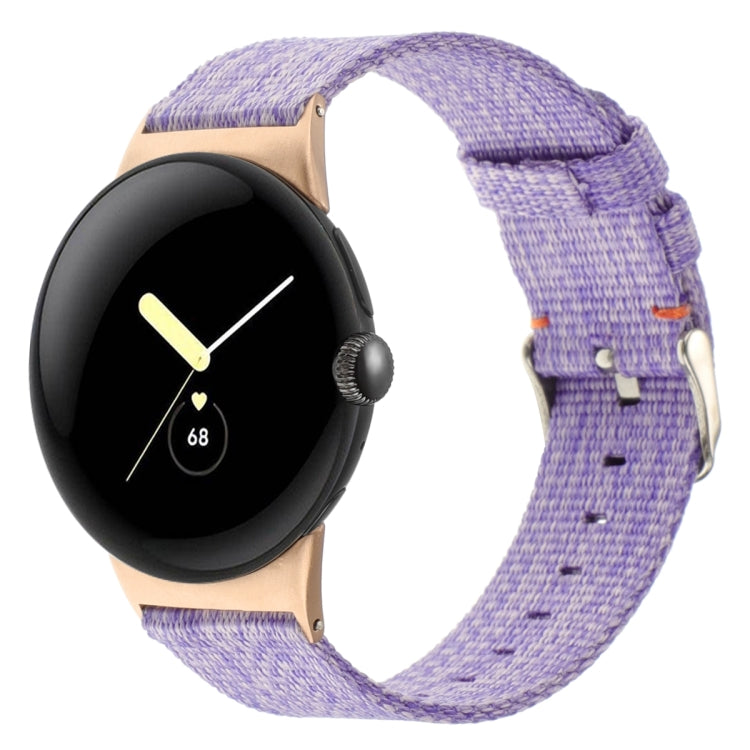 Nylon Canvas Watch Band, For Google Pixel Watch 5 / 4 / 3 / 2 / 1 41mm