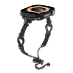 سوار ساعة بسلسلة معدنية ملتوية، لساعة أبل SE 2023 44 مم، لساعة أبل SE 2023 40 مم، لساعة أبل ألترا 2 49 مم، لساعة أبل سيريس 9 45 مم، لساعة أبل سيريس 9 41 مم، لساعة أبل ألترا 49 مم، لساعة أبل سيريس 8 41 مم