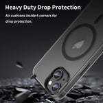 غطاء هاتف MagSafe من TPU شفاف مطفي + PC بتغطية كاملة، لهاتف iPhone 14 Pro Max، لهواتف iPhone SE 2022 / 2020 / 8، لهاتف iPhone 13 Pro Max، لهاتف iPhone 13 Pro، لهاتف iPhone 13