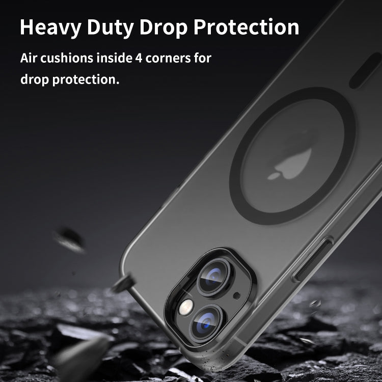 غطاء هاتف MagSafe من TPU شفاف مطفي + PC بتغطية كاملة، لهاتف iPhone 14 Pro Max، لهواتف iPhone SE 2022 / 2020 / 8، لهاتف iPhone 13 Pro Max، لهاتف iPhone 13 Pro، لهاتف iPhone 13