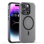 غطاء هاتف MagSafe من TPU شفاف مطفي + PC بتغطية كاملة، لهاتف iPhone 16 Pro، لهاتف iPhone 16 Plus، لهاتف iPhone 16، لهاتف iPhone 15 Pro Max، لهاتف iPhone 15 Pro