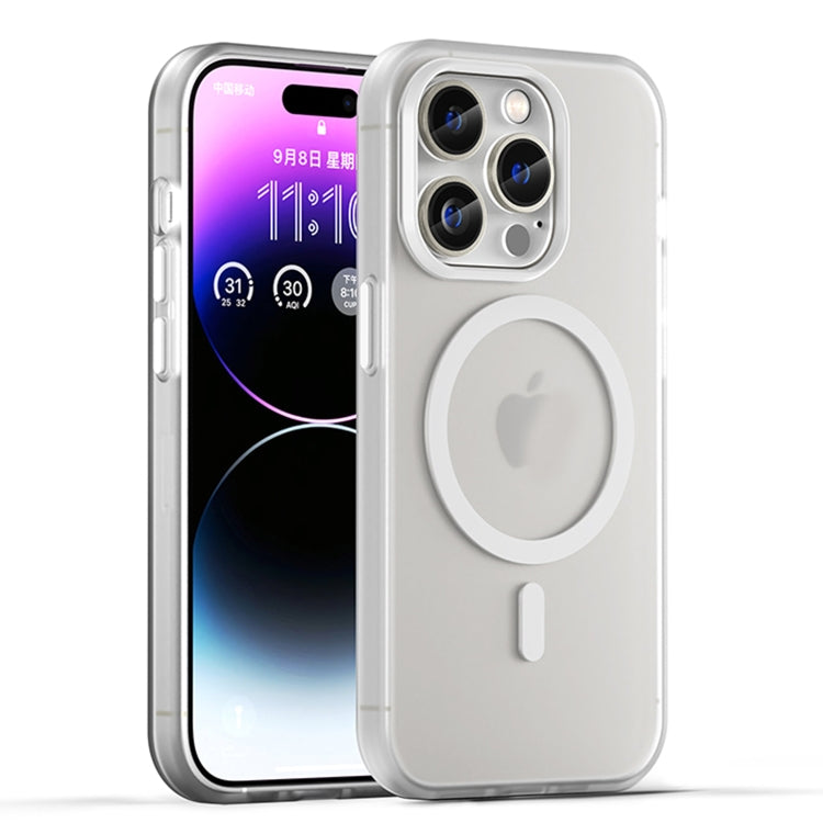 غطاء هاتف MagSafe من TPU شفاف مطفي + PC بتغطية كاملة، لهاتف iPhone 16 Pro، لهاتف iPhone 16 Plus، لهاتف iPhone 16، لهاتف iPhone 15 Pro Max، لهاتف iPhone 15 Pro