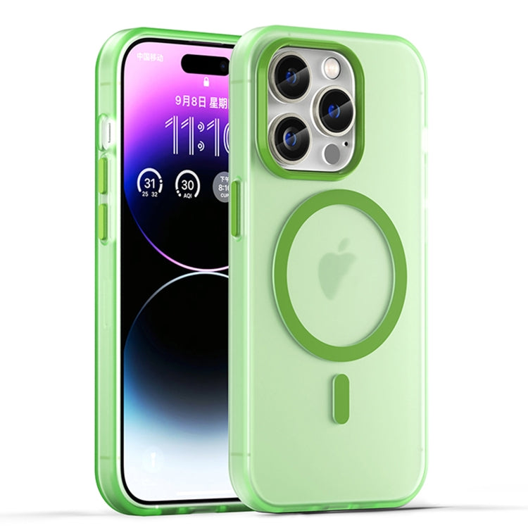 غطاء هاتف MagSafe من TPU شفاف مطفي + PC بتغطية كاملة، لهاتف iPhone 16 Pro، لهاتف iPhone 16 Plus، لهاتف iPhone 16، لهاتف iPhone 15 Pro Max، لهاتف iPhone 15 Pro