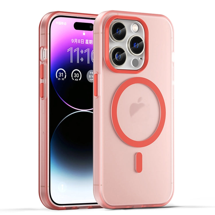 غطاء هاتف MagSafe من TPU شفاف مطفي + PC بتغطية كاملة، لهاتف iPhone 16 Pro، لهاتف iPhone 16 Plus، لهاتف iPhone 16، لهاتف iPhone 15 Pro Max، لهاتف iPhone 15 Pro