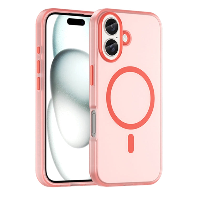 غطاء هاتف MagSafe من TPU شفاف مطفي + PC بتغطية كاملة، لهاتف iPhone 16 Pro، لهاتف iPhone 16 Plus، لهاتف iPhone 16، لهاتف iPhone 15 Pro Max، لهاتف iPhone 15 Pro