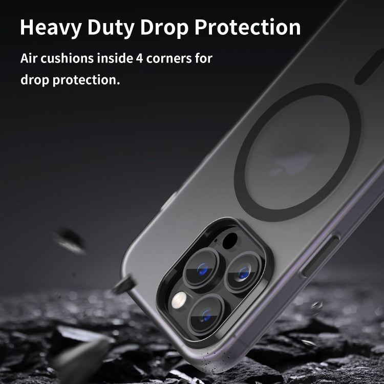 غطاء هاتف MagSafe من TPU شفاف مطفي + PC بتغطية كاملة، لهاتف iPhone 16 Pro، لهاتف iPhone 16 Plus، لهاتف iPhone 16، لهاتف iPhone 15 Pro Max، لهاتف iPhone 15 Pro