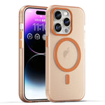 غطاء هاتف MagSafe من TPU شفاف مطفي + PC بتغطية كاملة، لهاتف iPhone 16 Pro، لهاتف iPhone 16 Plus، لهاتف iPhone 16، لهاتف iPhone 15 Pro Max، لهاتف iPhone 15 Pro