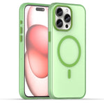 غطاء هاتف MagSafe من TPU شفاف مطفي + PC بتغطية كاملة، لهاتف iPhone 16 Pro، لهاتف iPhone 16 Plus، لهاتف iPhone 16، لهاتف iPhone 15 Pro Max، لهاتف iPhone 15 Pro