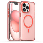 غطاء هاتف MagSafe من TPU شفاف مطفي + PC بتغطية كاملة، لهاتف iPhone 16 Pro، لهاتف iPhone 16 Plus، لهاتف iPhone 16، لهاتف iPhone 15 Pro Max، لهاتف iPhone 15 Pro
