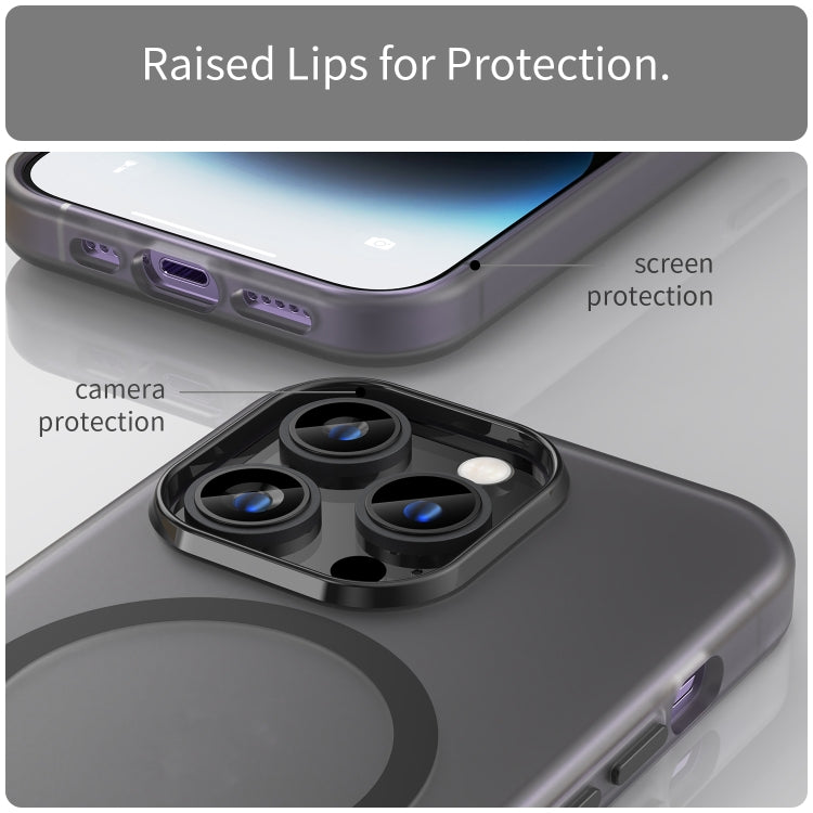 غطاء هاتف MagSafe من TPU شفاف مطفي + PC بتغطية كاملة، لهاتف iPhone 14 Pro Max، لهواتف iPhone SE 2022 / 2020 / 8، لهاتف iPhone 13 Pro Max، لهاتف iPhone 13 Pro، لهاتف iPhone 13