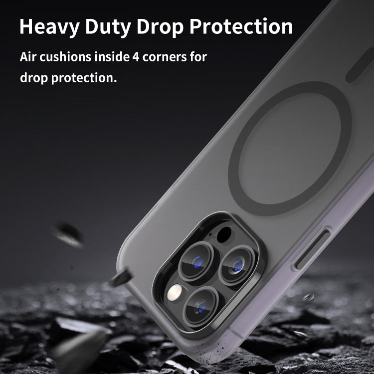 غطاء هاتف MagSafe من TPU شفاف مطفي + PC بتغطية كاملة، لهاتف iPhone 14 Pro Max، لهواتف iPhone SE 2022 / 2020 / 8، لهاتف iPhone 13 Pro Max، لهاتف iPhone 13 Pro، لهاتف iPhone 13