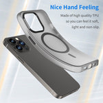 غطاء هاتف شفاف غير لامع من TPU + PC مع تغطية كاملة ومتوافق مع MagSafe، لجهاز iPhone 11 Pro