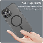 غطاء هاتف شفاف غير لامع من TPU + PC مع تغطية كاملة ومتوافق مع MagSafe، لجهاز iPhone 11 Pro