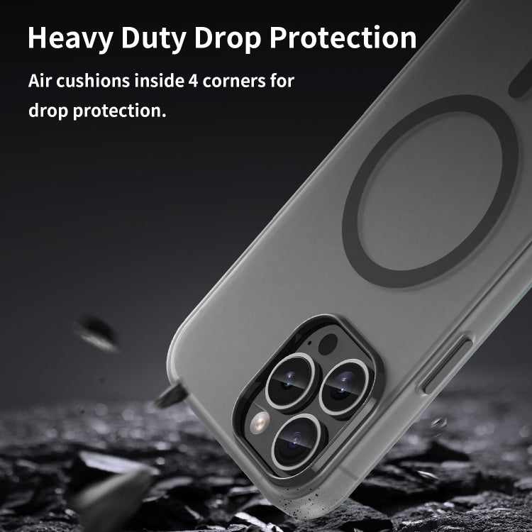 غطاء هاتف شفاف غير لامع من TPU + PC مع تغطية كاملة ومتوافق مع MagSafe، لجهاز iPhone 11 Pro