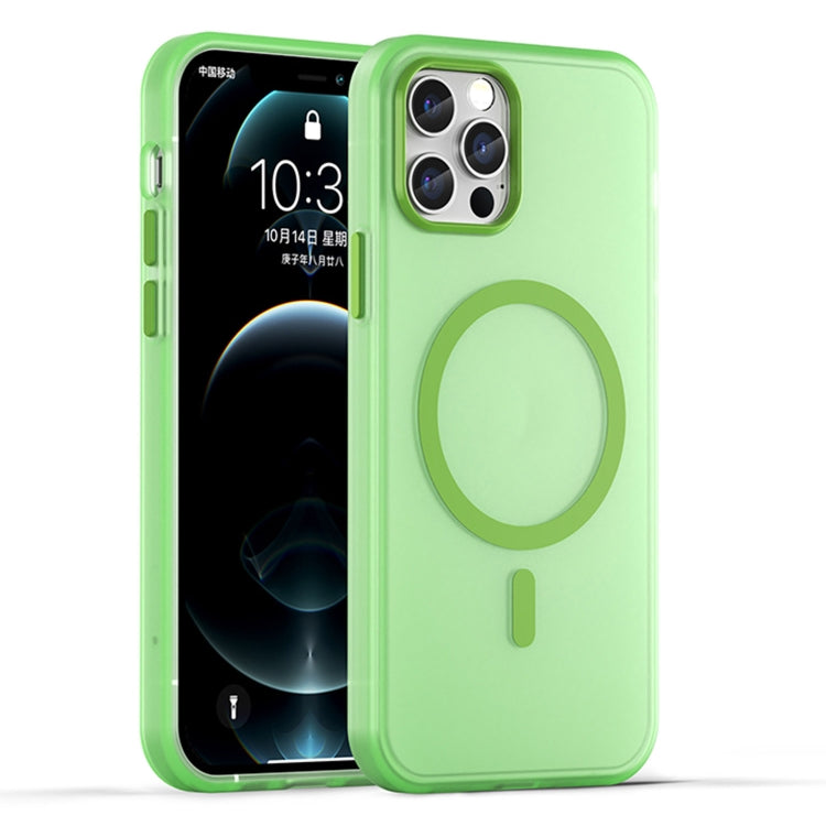 غطاء هاتف شفاف غير لامع من TPU + PC مع تغطية كاملة ومتوافق مع MagSafe، لجهاز iPhone 11 Pro