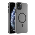 غطاء هاتف شفاف غير لامع من TPU + PC مع تغطية كاملة ومتوافق مع MagSafe، لجهاز iPhone 11 Pro