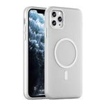 غطاء هاتف شفاف غير لامع من TPU + PC مع تغطية كاملة ومتوافق مع MagSafe، لجهاز iPhone 11 Pro