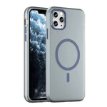 غطاء هاتف شفاف غير لامع من TPU + PC مع تغطية كاملة ومتوافق مع MagSafe، لجهاز iPhone 11 Pro