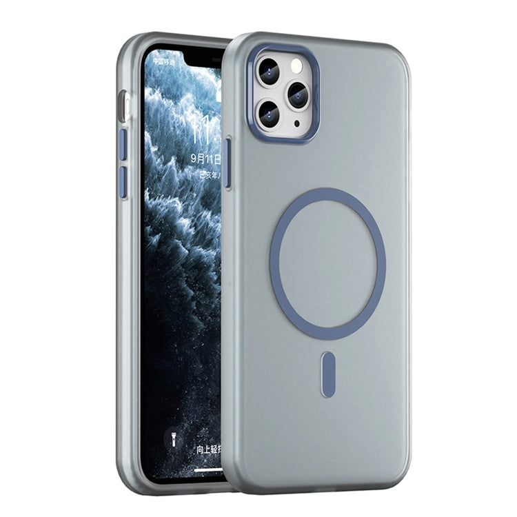 غطاء هاتف شفاف غير لامع من TPU + PC مع تغطية كاملة ومتوافق مع MagSafe، لجهاز iPhone 11 Pro