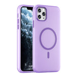 غطاء هاتف شفاف غير لامع من TPU + PC مع تغطية كاملة ومتوافق مع MagSafe، لجهاز iPhone 11 Pro