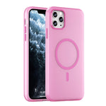 غطاء هاتف شفاف غير لامع من TPU + PC مع تغطية كاملة ومتوافق مع MagSafe، لجهاز iPhone 11 Pro