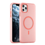 غطاء هاتف شفاف غير لامع من TPU + PC مع تغطية كاملة ومتوافق مع MagSafe، لجهاز iPhone 11 Pro