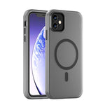 غطاء هاتف شفاف غير لامع من TPU + PC مع تغطية كاملة ومتوافق مع MagSafe، لجهاز iPhone 11 Pro