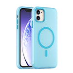 غطاء هاتف شفاف غير لامع من TPU + PC مع تغطية كاملة ومتوافق مع MagSafe، لجهاز iPhone 11 Pro