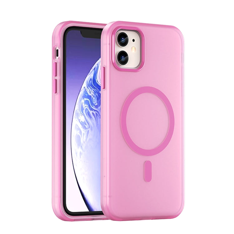 غطاء هاتف شفاف غير لامع من TPU + PC مع تغطية كاملة ومتوافق مع MagSafe، لجهاز iPhone 11 Pro