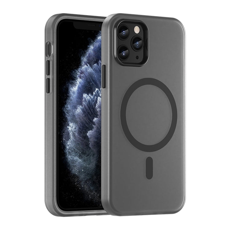 غطاء هاتف شفاف غير لامع من TPU + PC مع تغطية كاملة ومتوافق مع MagSafe، لجهاز iPhone 11 Pro