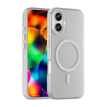 غطاء هاتف MagSafe من TPU شفاف مطفي + PC بتغطية كاملة، لهواتف iPhone 17e / 16e، لهاتف iPhone 17 Pro Max، لهاتف iPhone 17 Pro، لهاتف iPhone 17، لهاتف iPhone Air، لهاتف iPhone 16 Pro Max