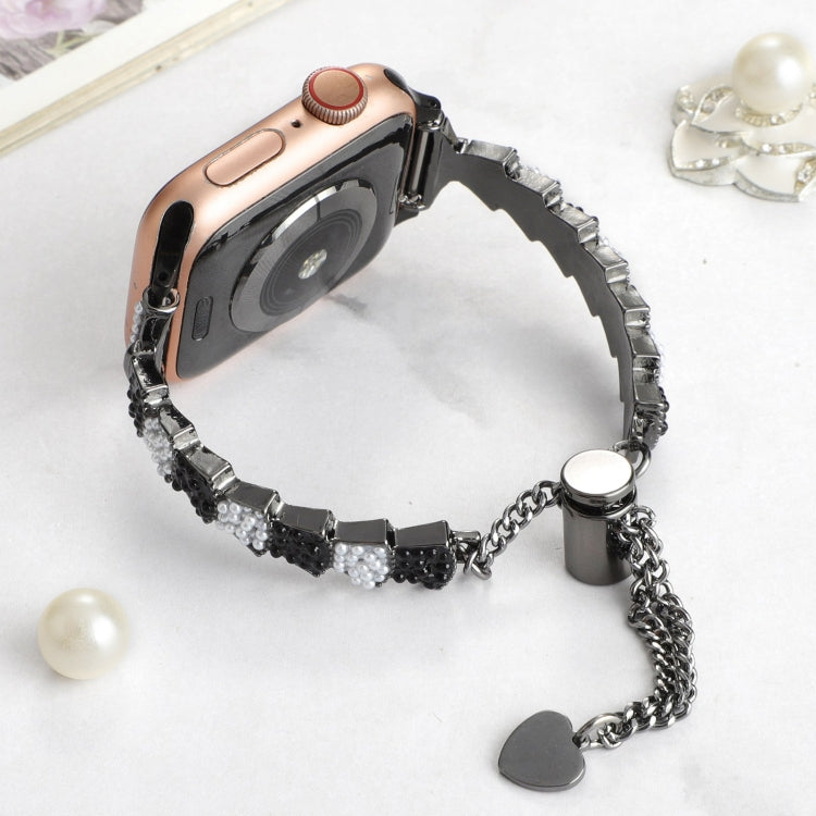 Shell Beads Chain Bracelet Metal Watch Band, For Apple Watch SE 2023 44mm, For Apple Watch SE 2023 40mm, For Apple Watch Ultra 2 49mm, For Apple Watch Series 9 45mm, For Apple Watch Series 9 41mm, For Apple Watch Ultra 49mm, For Apple Watch Series 8 41...
