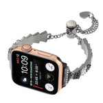 سوار ساعة معدني بسلسلة خرز الأصداف، لسلسلة Apple Watch مقاس 42مم، لسلسلة Apple Watch مقاس 38مم