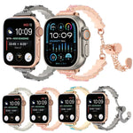 سوار ساعة معدني بسلسلة خرز الأصداف، لسلسلة Apple Watch مقاس 42مم، لسلسلة Apple Watch مقاس 38مم