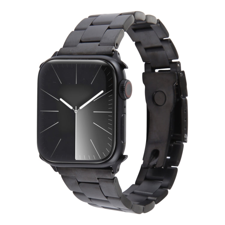 Three-Bead Stainless Steel Watch Band, For Apple Watch Series 7 41mm, For Apple Watch Series 7 45mm, For Apple Watch SE 40mm, For Apple Watch SE 44mm, For Apple Watch Series 6 40mm