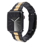 سوار ساعة من الفولاذ المقاوم للصدأ بتصميم ثلاث خرزات، لساعة آبل سيريس 6 مقاس 44مم، لساعة آبل سيريس 5 مقاس 44مم، لساعة آبل سيريس 5 مقاس 40مم، لساعة آبل سيريس 4 مقاس 44مم، لساعة آبل سيريس 4 مقاس 40مم
