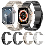 Safety Buckle Trapezoid Titanium Steel Watch Band, For Apple Watch SE 40mm, For Apple Watch SE 44mm, For Apple Watch Series 6 40mm, For Apple Watch Series 6 44mm, For Apple Watch Series 5 44mm, For Apple Watch Series 5 40mm, For Apple Watch Series 4 44...