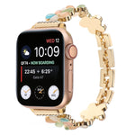 سوار ساعة بسلسلة من سبائك الزنك على شكل زهرة بخمس بتلات، لساعة آبل سيريس 4 مقاس 44مم، لساعة آبل سيريس 4 مقاس 40مم، لساعة آبل سيريس 3 مقاس 38مم، لساعة آبل سيريس 3 مقاس 42مم، لساعة آبل سيريس 2 مقاس 42مم، لساعة آبل سيريس 2 مقاس 38مم