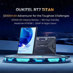 جهاز لوحي متين OUKITEL RT7 TITAN بشبكة 4G، مقاوم للماء والغبار IP68/IP69K، شاشة 10.1 بوصة، أندرويد 13، معالج MediaTek MT8788 ثماني النواة، يدعم شريحتي اتصال، قابس الاتحاد الأوروبي، RT7 4G 8GB+256GB