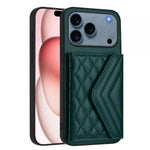 غطاء هاتف مع حقيبة بطاقات بنقشة ماسية وميزة RFID وحبل طويل، لجهاز iPhone 17 Pro Max، لجهاز iPhone 17 Pro، لجهاز iPhone 17، لجهاز iPhone Air، لجهاز iPhone 16 Pro Max، لجهاز iPhone 16 Pro، لجهاز iPhone 16 Plus، لجهاز iPhone 16